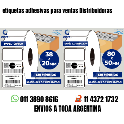 etiquetas adhesivas para ventas Distribuidoras