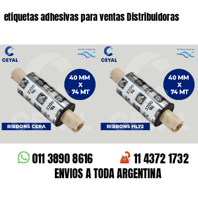 etiquetas adhesivas para ventas Distribuidoras
