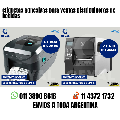 etiquetas adhesivas para ventas Distribuidoras de bebidas