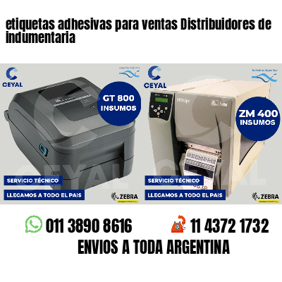 etiquetas adhesivas para ventas Distribuidores de indumentaria