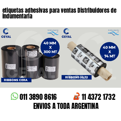 etiquetas adhesivas para ventas Distribuidores de indumentaria