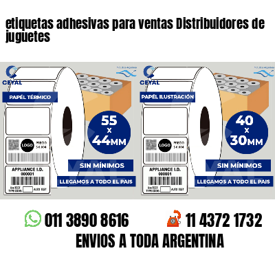 etiquetas adhesivas para ventas Distribuidores de juguetes