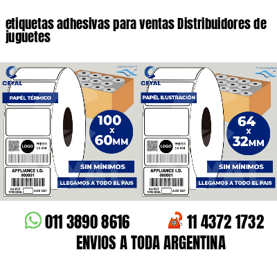 etiquetas adhesivas para ventas Distribuidores de juguetes