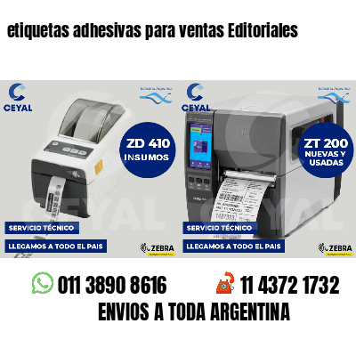 etiquetas adhesivas para ventas Editoriales