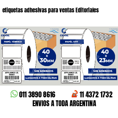 etiquetas adhesivas para ventas Editoriales