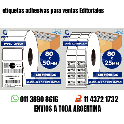 etiquetas adhesivas para ventas Editoriales