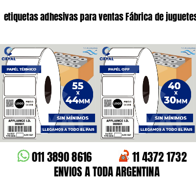 etiquetas adhesivas para ventas Fábrica de juguetes