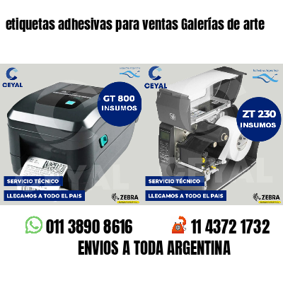 etiquetas adhesivas para ventas Galerías de arte