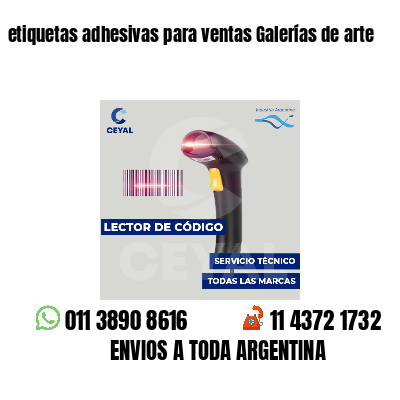 etiquetas adhesivas para ventas Galerías de arte