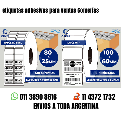 etiquetas adhesivas para ventas Gomerías