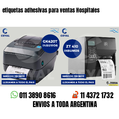 etiquetas adhesivas para ventas Hospitales