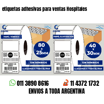etiquetas adhesivas para ventas Hospitales