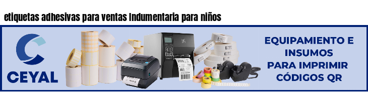 etiquetas adhesivas para ventas Indumentaria para niños