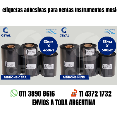 etiquetas adhesivas para ventas Instrumentos musicales