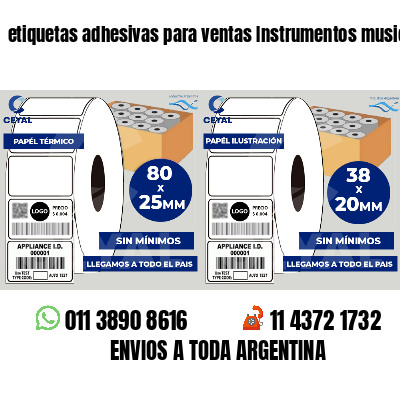 etiquetas adhesivas para ventas Instrumentos musicales