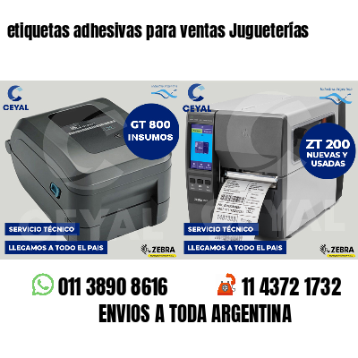 etiquetas adhesivas para ventas Jugueterías