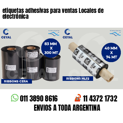 etiquetas adhesivas para ventas Locales de electrónica