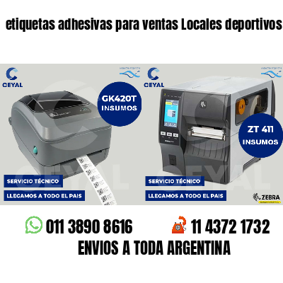 etiquetas adhesivas para ventas Locales deportivos