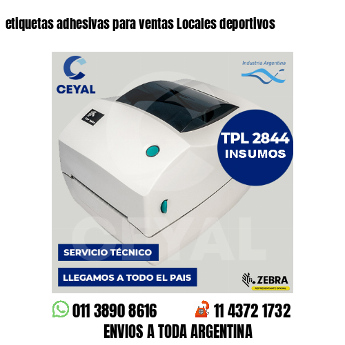 etiquetas adhesivas para ventas Locales deportivos