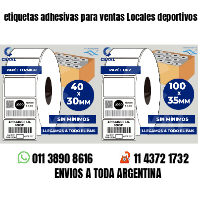 etiquetas adhesivas para ventas Locales deportivos