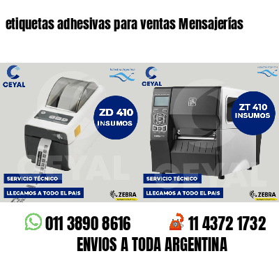 etiquetas adhesivas para ventas Mensajerías