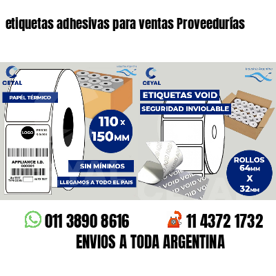 etiquetas adhesivas para ventas Proveedurías