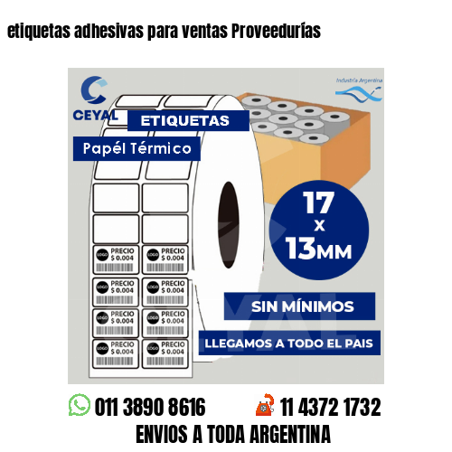 etiquetas adhesivas para ventas Proveedurías