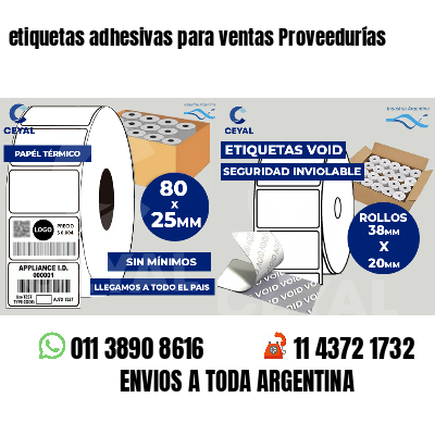 etiquetas adhesivas para ventas Proveedurías