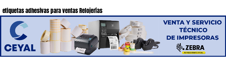 etiquetas adhesivas para ventas Relojerías