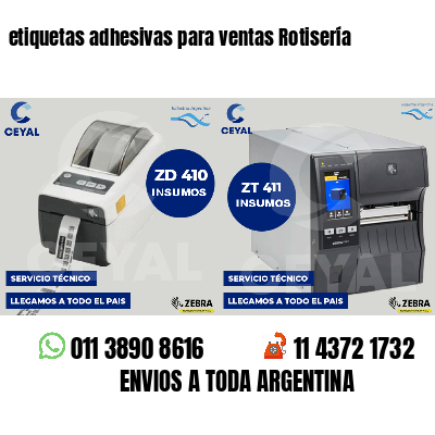 etiquetas adhesivas para ventas Rotisería