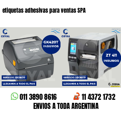 etiquetas adhesivas para ventas SPA