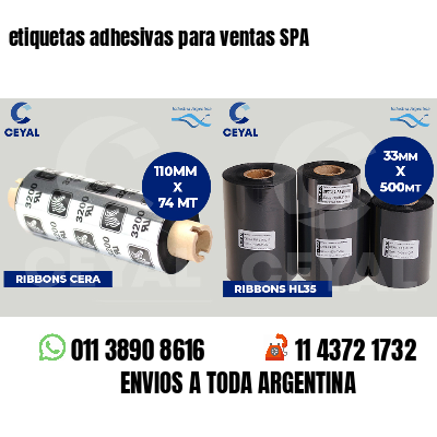 etiquetas adhesivas para ventas SPA