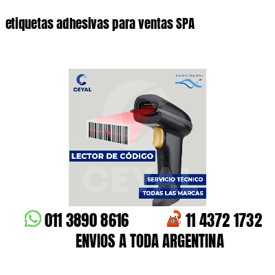 etiquetas adhesivas para ventas SPA