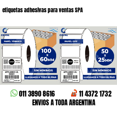 etiquetas adhesivas para ventas SPA