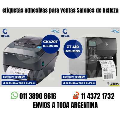 etiquetas adhesivas para ventas Salones de belleza