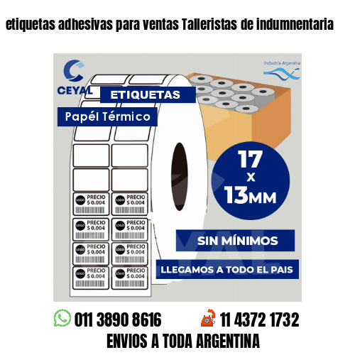 etiquetas adhesivas para ventas Talleristas de indumnentaria