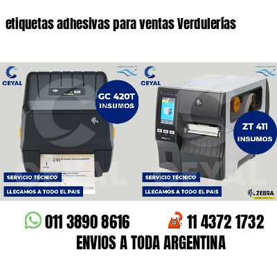 etiquetas adhesivas para ventas Verdulerías
