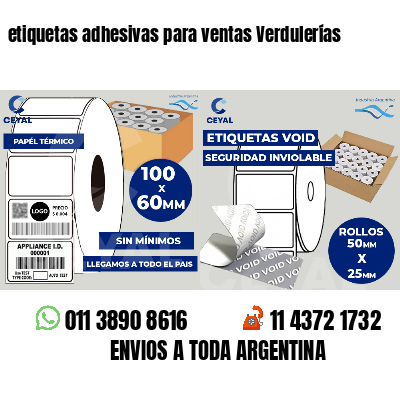 etiquetas adhesivas para ventas Verdulerías