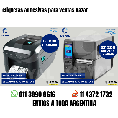 etiquetas adhesivas para ventas bazar