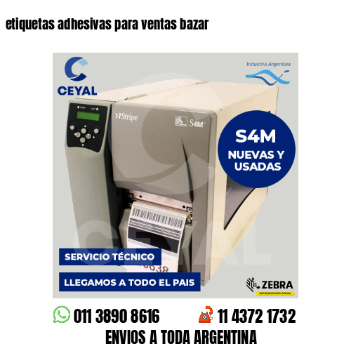 etiquetas adhesivas para ventas bazar