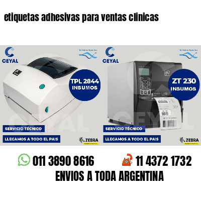 etiquetas adhesivas para ventas clinicas