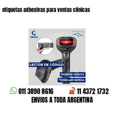 etiquetas adhesivas para ventas clinicas