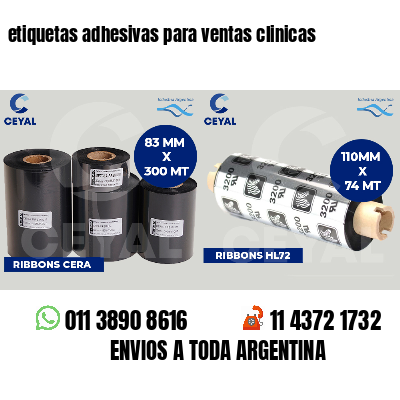 etiquetas adhesivas para ventas clinicas