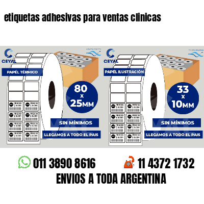 etiquetas adhesivas para ventas clinicas