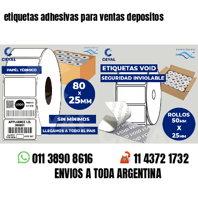 etiquetas adhesivas para ventas depositos