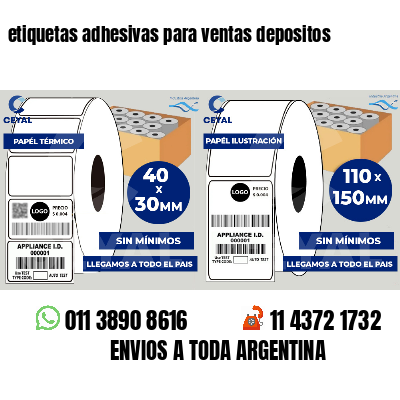 etiquetas adhesivas para ventas depositos
