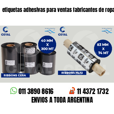 etiquetas adhesivas para ventas fabricantes de ropa