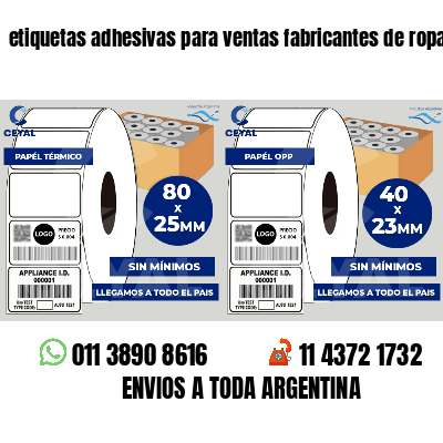 etiquetas adhesivas para ventas fabricantes de ropa