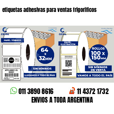 etiquetas adhesivas para ventas frigorificos