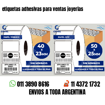 etiquetas adhesivas para ventas joyerias